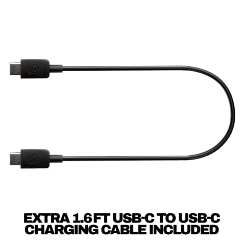 Skullcandy Crusher ANC 2 Wireless Over-Ear Bluetooth Headphones with Extra USB-C Charging Cable, Multi-Sensory Bass, Active Noise Cancelling, 60 Hours Battery, Microphone iPhone Android - True Black