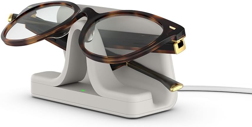 Amazon Echo Frames (newest model) + Echo Show 8 (newest model), Smart Glasses with Alexa, Rectangle frames in Classic Black with blue light filtering lenses