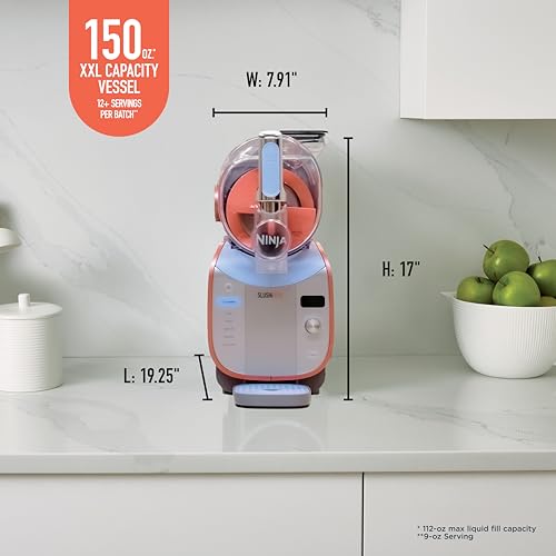 Ninja SLUSHi Max | XXL Smart Frozen Drink Maker | Exclusive Smart Technology | Party-Sized 150oz Capacity | No Ice Needed | 6 Programs | Perfect Temp & Texture up to 12 hours | Blue | FS605SG