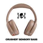 Skullcandy Crusher ANC 2 Wireless Over-Ear Bluetooth Headphones with Extra USB-C Charging Cable, Multi-Sensory Bass, Active Noise Cancelling, 60 Hours Battery, Microphone iPhone Android - True Black