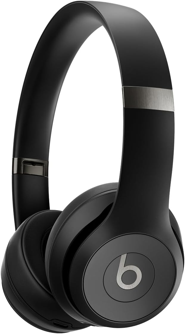 Beats Solo 4 - Wireless On-Ear Bluetooth Headphones, Up to 50-Hour Battery Life, Ultra-Lightweight Comfort, Powerful and Balanced Sound, Apple & Android Compatible - Matte Black
