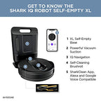 Shark Robot Vacuum & Mop Combo, PowerDetect NeverTouch Pro, Self-Emptying, Self-Refill with Self-Clean Pad Wash & Dry, 60-Day Debris Capacity, 30-Day Refill Tank, 5 Technologies, Black, AV2800ZEBK