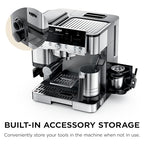 Ninja Luxe Café 3-in-1 Espresso, Drip Coffee and Cold Brew Machine | Intergrated Coffee Grinder, Milk Frother, Assisted Tamper & Built-In Espresso Accessory Storage | Stainless Steel | ES601