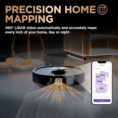 Shark Robot Vacuum & Mop Combo, PowerDetect NeverTouch Pro, Self-Emptying, Self-Refill with Self-Clean Pad Wash & Dry, 60-Day Debris Capacity, 30-Day Refill Tank, 5 Technologies, Black, AV2800ZEBK