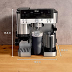 Ninja Luxe Café 3-in-1 Espresso, Drip Coffee and Cold Brew Machine | Intergrated Coffee Grinder, Milk Frother, Assisted Tamper & Built-In Espresso Accessory Storage | Stainless Steel | ES601
