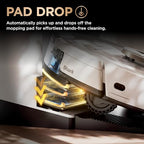 Shark Robot Vacuum & Mop Combo, PowerDetect NeverTouch Pro, Self-Emptying, Self-Refill with Self-Clean Pad Wash & Dry, 60-Day Debris Capacity, 30-Day Refill Tank, 5 Technologies, Black, AV2800ZEBK