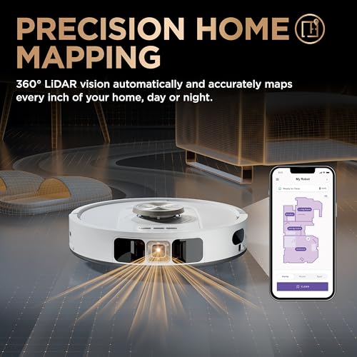 Shark Robot Vacuum & Mop Combo, PowerDetect NeverTouch Pro, Self-Emptying, Self-Refill with Self-Clean Pad Wash & Dry, 60-Day Debris Capacity, 30-Day Refill Tank, 5 Technologies, Black, AV2800ZEBK