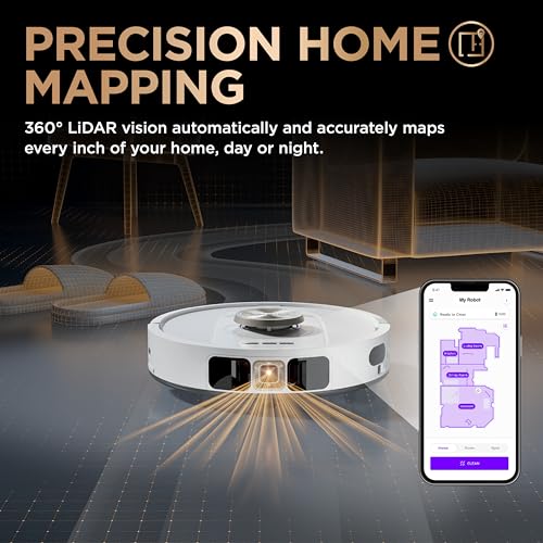 Shark Robot Vacuum & Mop Combo, PowerDetect NeverTouch Pro, Self-Emptying, Self-Refill with Self-Clean Pad Wash & Dry, 60-Day Debris Capacity, 30-Day Refill Tank, 5 Technologies, Black, AV2800ZEBK