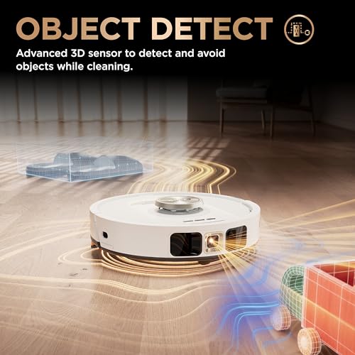 Shark Robot Vacuum & Mop Combo, PowerDetect NeverTouch Pro, Self-Emptying, Self-Refill with Self-Clean Pad Wash & Dry, 60-Day Debris Capacity, 30-Day Refill Tank, 5 Technologies, Black, AV2800ZEBK