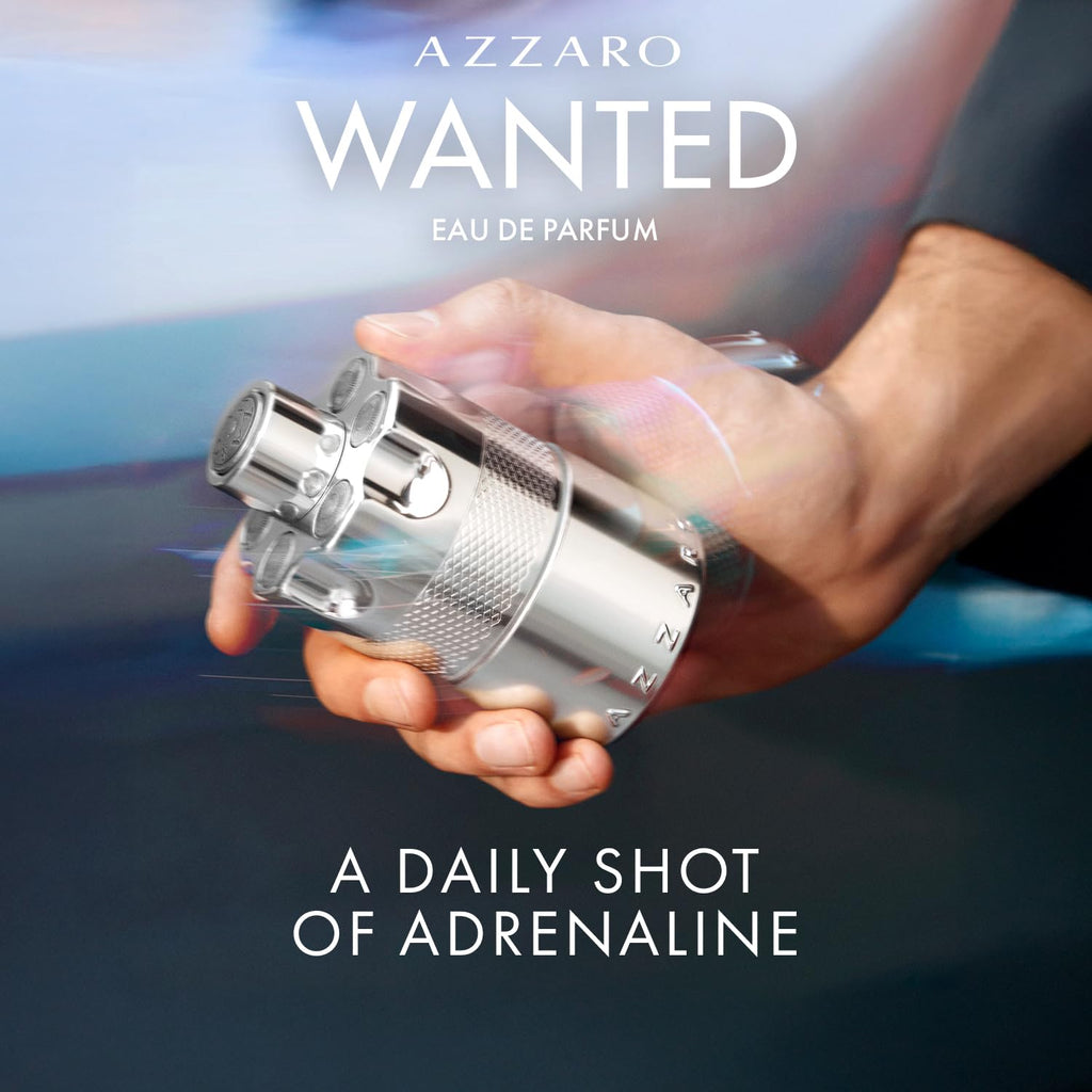 Azzaro Wanted Eau de Parfum - Energizing & Intense Mens Cologne - Woody, Aromatic & Spicy Fragrance - Fresh Notes of Juniper Berries, Sage, Vetiver - Lasting Wear - Luxury Perfumes for Men