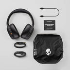 Skullcandy Crusher ANC 2 Wireless Over-Ear Bluetooth Headphones with Extra USB-C Charging Cable, Multi-Sensory Bass, Active Noise Cancelling, 60 Hours Battery, Microphone iPhone Android - True Black