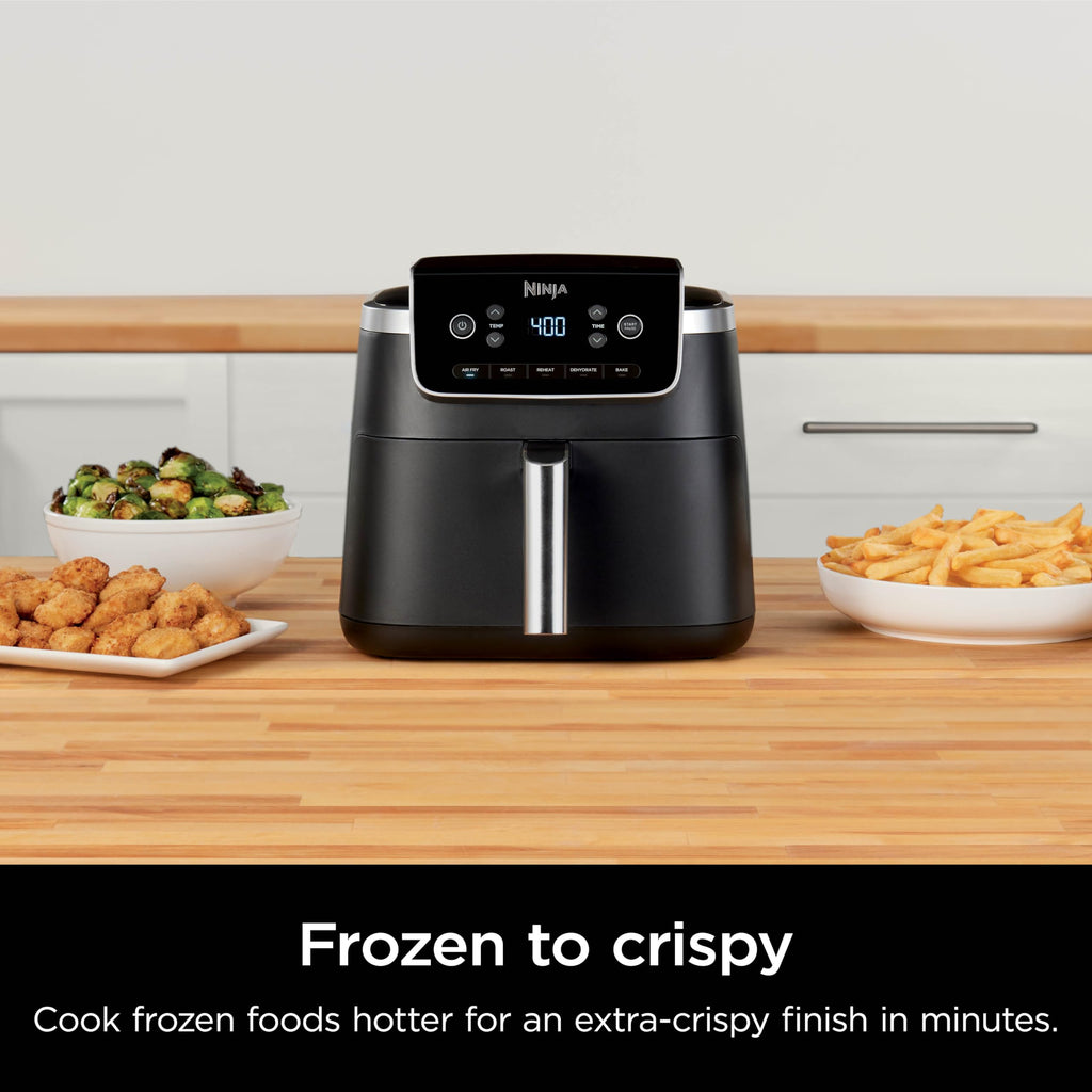 Ninja | Air Fryer Pro XL | 6.5QT Capacity fits up to 9lbs of Wings| 7-in-1 Max Crisp, Broil, Air Fry, Roast, Bake, Reheat & Dehydrate | Dishwasher Safe Parts | Space Saving | Grey | AF182AMZ