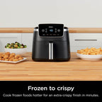 Ninja | Air Fryer Pro XL | 6.5QT Capacity fits up to 9lbs of Wings| 7-in-1 Max Crisp, Broil, Air Fry, Roast, Bake, Reheat & Dehydrate | Dishwasher Safe Parts | Space Saving | Grey | AF182AMZ