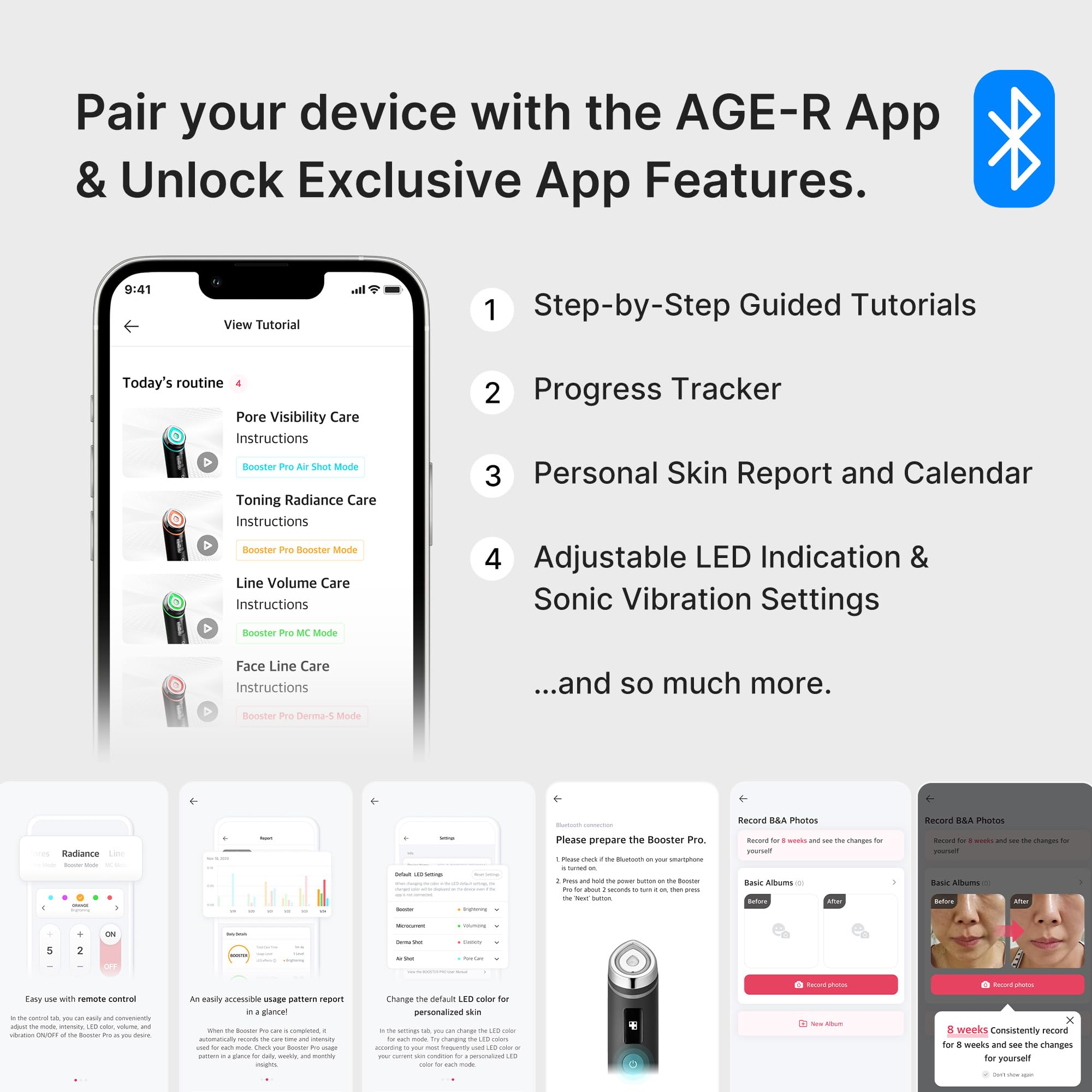 medicube Age-R Booster Pro | 6-in-1 Real Glass Glow Beauty Massager | Looking Glass Skin | Korean Skin Care