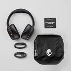 Skullcandy Crusher ANC 2 Wireless Over-Ear Bluetooth Headphones with Extra USB-C Charging Cable, Multi-Sensory Bass, Active Noise Cancelling, 60 Hours Battery, Microphone iPhone Android - True Black