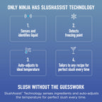 Ninja SLUSHi Max | XXL Smart Frozen Drink Maker | Exclusive Smart Technology | Party-Sized 150oz Capacity | No Ice Needed | 6 Programs | Perfect Temp & Texture up to 12 hours | Blue | FS605SG