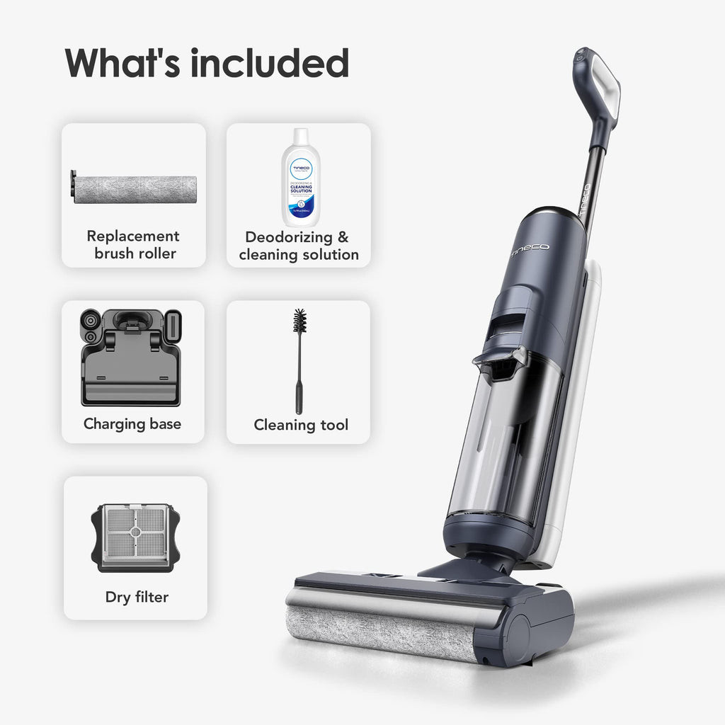Tineco Smart Wet Dry Vacuum Cleaners, Floor Cleaner Mop 2-in-1 Cordless Vacuum for Multi-Surface, Lightweight and Handheld, Floor ONE S5 Combo