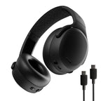 Skullcandy Crusher ANC 2 Wireless Over-Ear Bluetooth Headphones with Extra USB-C Charging Cable, Multi-Sensory Bass, Active Noise Cancelling, 60 Hours Battery, Microphone iPhone Android - True Black