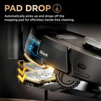 Shark Robot Vacuum & Mop Combo, PowerDetect NeverTouch Pro, Self-Emptying, Self-Refill with Self-Clean Pad Wash & Dry, 60-Day Debris Capacity, 30-Day Refill Tank, 5 Technologies, Black, AV2800ZEBK