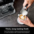 Ninja Luxe Café 3-in-1 Espresso, Drip Coffee and Cold Brew Machine | Intergrated Coffee Grinder, Milk Frother, Assisted Tamper & Built-In Espresso Accessory Storage | Stainless Steel | ES601