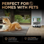 Shark Robot Vacuum & Mop Combo, PowerDetect NeverTouch Pro, Self-Emptying, Self-Refill with Self-Clean Pad Wash & Dry, 60-Day Debris Capacity, 30-Day Refill Tank, 5 Technologies, Black, AV2800ZEBK