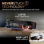 Shark Robot Vacuum & Mop Combo, PowerDetect NeverTouch Pro, Self-Emptying, Self-Refill with Self-Clean Pad Wash & Dry, 60-Day Debris Capacity, 30-Day Refill Tank, 5 Technologies, Black, AV2800ZEBK