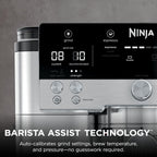 Ninja Luxe Café 3-in-1 Espresso, Drip Coffee and Cold Brew Machine | Intergrated Coffee Grinder, Milk Frother, Assisted Tamper & Built-In Espresso Accessory Storage | Stainless Steel | ES601