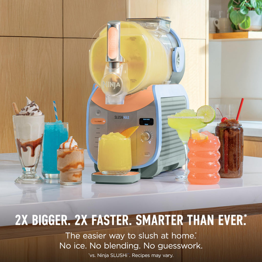 Ninja SLUSHi Max | XXL Smart Frozen Drink Maker | Exclusive Smart Technology | Party-Sized 150oz Capacity | No Ice Needed | 6 Programs | Perfect Temp & Texture up to 12 hours | Blue | FS605SG