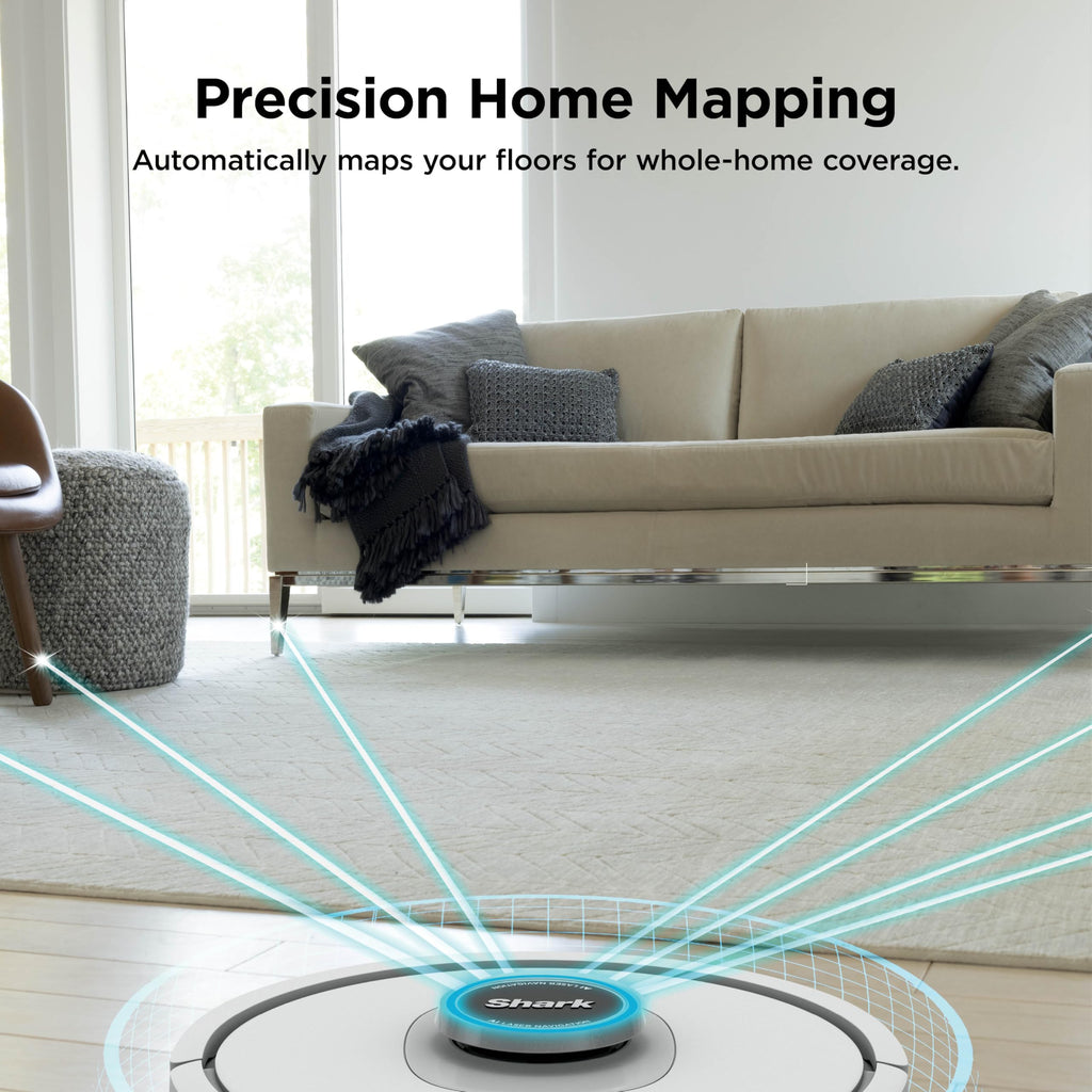 Shark Robot Vacuum & Mop Combo, Powerful Suction, Matrix Plus, 60-Day Debris Capacity, HEPA Bagless Self Empty Base, Sonic Mopping, Home Mapping for Pet Hair - Carpets & Hardfloor, AV2610WA