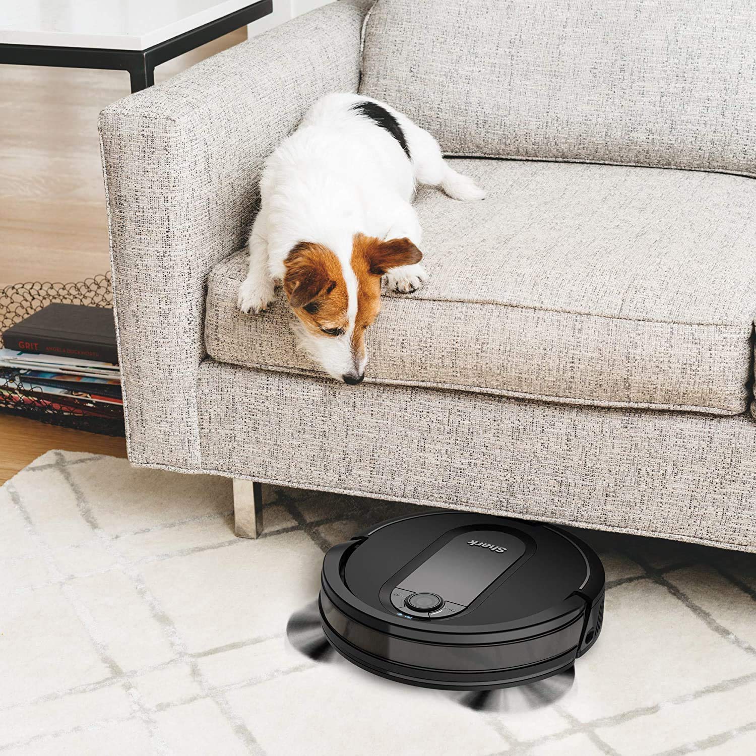 Shark Robot Vacuum & Mop Combo, Powerful Suction, Matrix Plus, 60-Day Debris Capacity, HEPA Bagless Self Empty Base, Sonic Mopping, Home Mapping for Pet Hair - Carpets & Hardfloor, AV2610WA