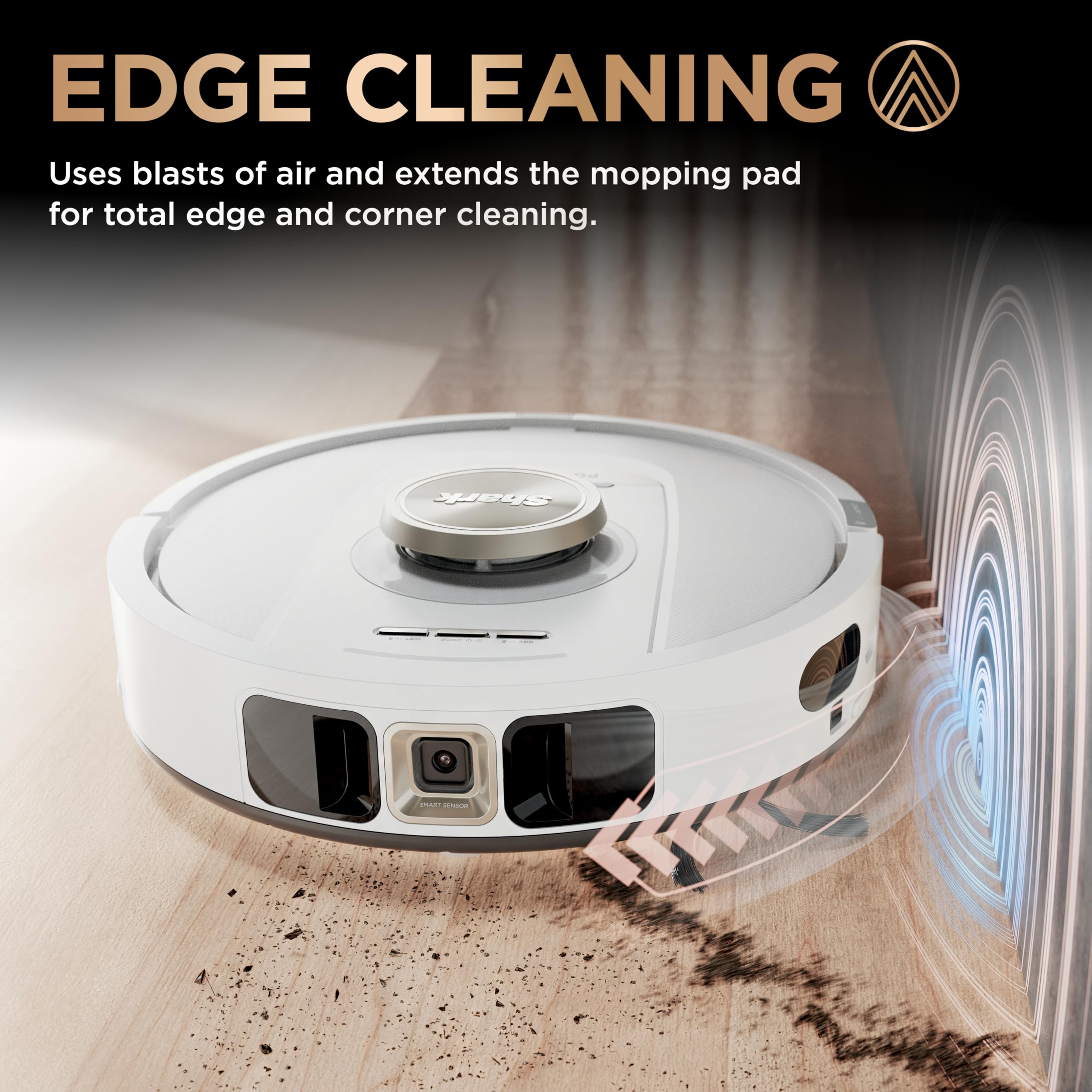 Shark Robot Vacuum & Mop Combo, PowerDetect NeverTouch Pro, Self-Emptying, Self-Refill with Self-Clean Pad Wash & Dry, 60-Day Debris Capacity, 30-Day Refill Tank, 5 Technologies, Black, AV2800ZEBK