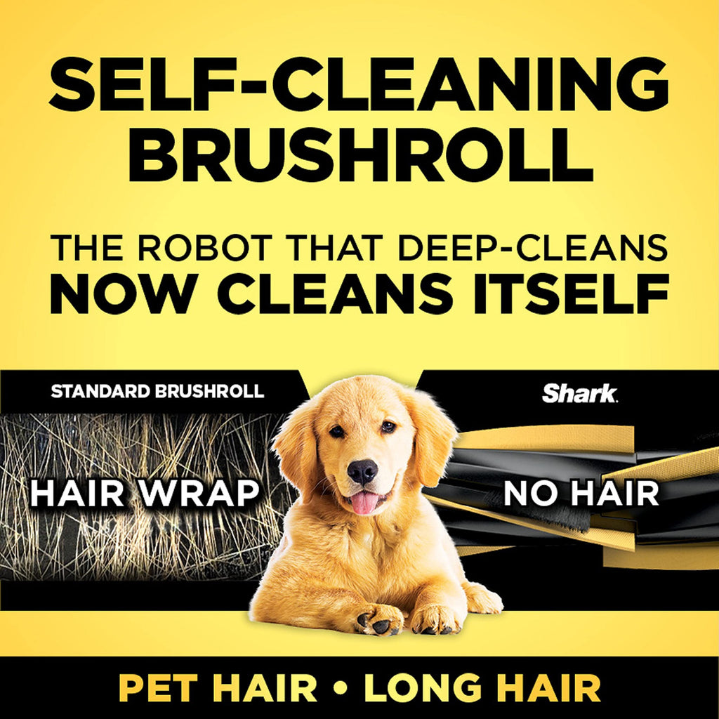 Shark Robot Vacuum & Mop Combo, PowerDetect NeverTouch Pro, Self-Emptying, Self-Refill with Self-Clean Pad Wash & Dry, 60-Day Debris Capacity, 30-Day Refill Tank, 5 Technologies, Black, AV2800ZEBK