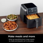 Ninja | Air Fryer Pro XL | 6.5QT Capacity fits up to 9lbs of Wings| 7-in-1 Max Crisp, Broil, Air Fry, Roast, Bake, Reheat & Dehydrate | Dishwasher Safe Parts | Space Saving | Grey | AF182AMZ