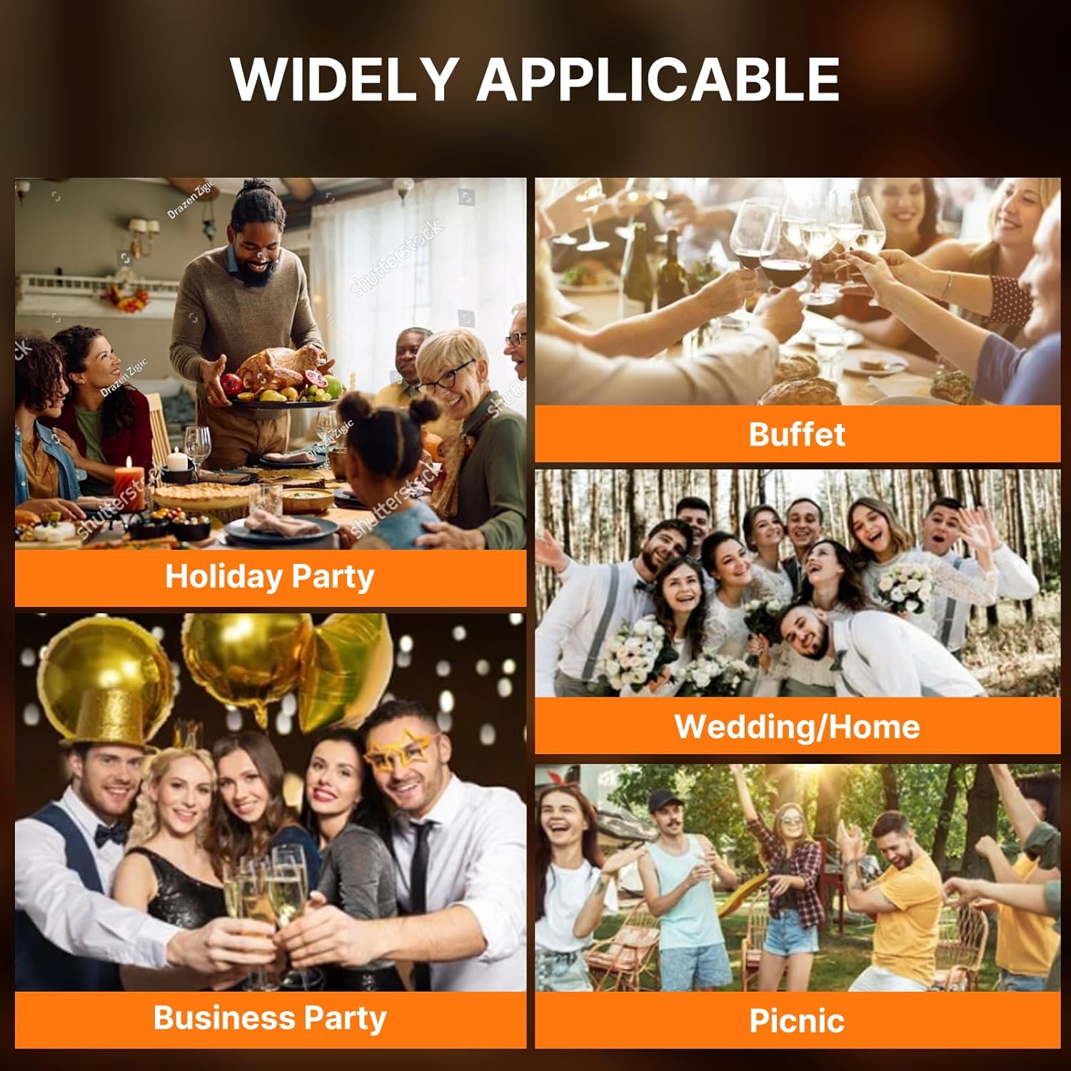 Chafing Dishes for Buffet 4 Pack, 6QT Round Chafing Dish Buffet Set Stainless Steel Buffet Food Warmers Sets for Catering Events Parties Dinners with Complete Set,Gold and Silver