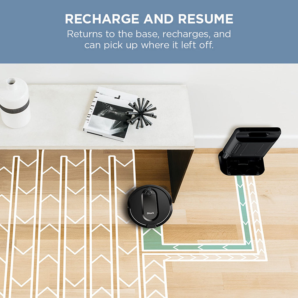 Shark Robot Vacuum & Mop Combo, PowerDetect NeverTouch Pro, Self-Emptying, Self-Refill with Self-Clean Pad Wash & Dry, 60-Day Debris Capacity, 30-Day Refill Tank, 5 Technologies, Black, AV2800ZEBK