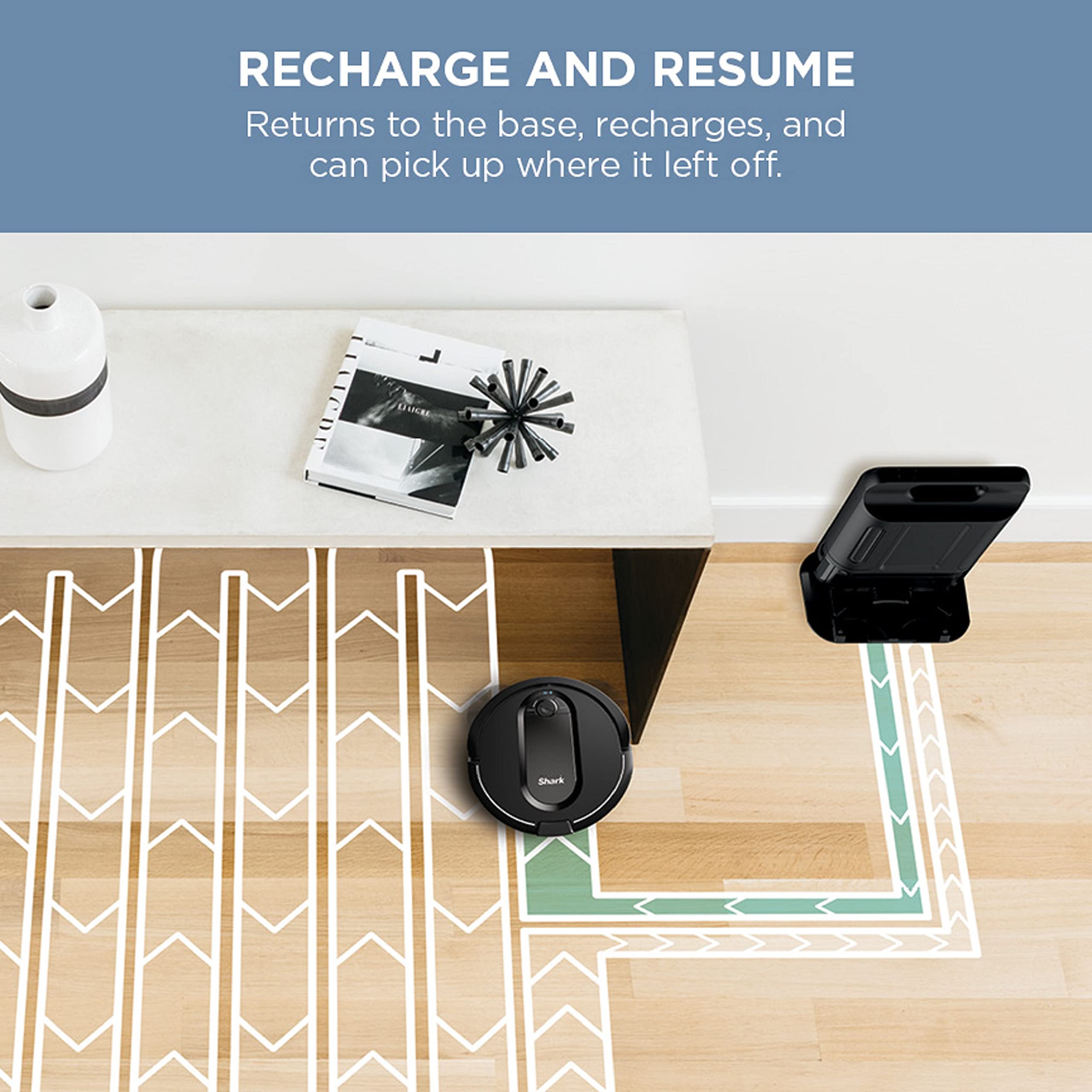 Shark Robot Vacuum & Mop Combo, PowerDetect NeverTouch Pro, Self-Emptying, Self-Refill with Self-Clean Pad Wash & Dry, 60-Day Debris Capacity, 30-Day Refill Tank, 5 Technologies, Black, AV2800ZEBK