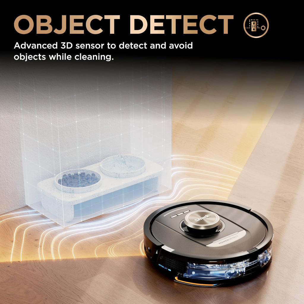 Shark Robot Vacuum & Mop Combo, PowerDetect NeverTouch Pro, Self-Emptying, Self-Refill with Self-Clean Pad Wash & Dry, 60-Day Debris Capacity, 30-Day Refill Tank, 5 Technologies, Black, AV2800ZEBK