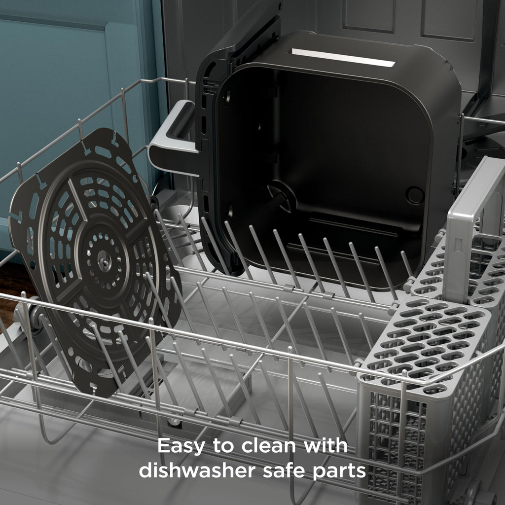 Ninja | Air Fryer Pro XL | 6.5QT Capacity fits up to 9lbs of Wings| 7-in-1 Max Crisp, Broil, Air Fry, Roast, Bake, Reheat & Dehydrate | Dishwasher Safe Parts | Space Saving | Grey | AF182AMZ