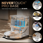 Shark Robot Vacuum & Mop Combo, PowerDetect NeverTouch Pro, Self-Emptying, Self-Refill with Self-Clean Pad Wash & Dry, 60-Day Debris Capacity, 30-Day Refill Tank, 5 Technologies, Black, AV2800ZEBK