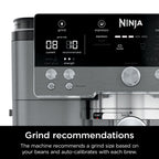 Ninja Luxe Café 3-in-1 Espresso, Drip Coffee and Cold Brew Machine | Intergrated Coffee Grinder, Milk Frother, Assisted Tamper & Built-In Espresso Accessory Storage | Stainless Steel | ES601