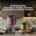 Ninja Blender & Food Processor Combo, Foodi Power Blender System for Smoothies, Bowls, Spreads & Shakes, 6 Functions, 72-oz Pitcher, To-Go Cups, Silver, SS401