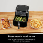 Ninja | Air Fryer Pro XL | 6.5QT Capacity fits up to 9lbs of Wings| 7-in-1 Max Crisp, Broil, Air Fry, Roast, Bake, Reheat & Dehydrate | Dishwasher Safe Parts | Space Saving | Grey | AF182AMZ
