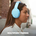 Skullcandy Crusher ANC 2 Wireless Over-Ear Bluetooth Headphones with Extra USB-C Charging Cable, Multi-Sensory Bass, Active Noise Cancelling, 60 Hours Battery, Microphone iPhone Android - True Black