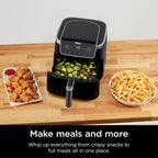 Ninja | Air Fryer Pro XL | 6.5QT Capacity fits up to 9lbs of Wings| 7-in-1 Max Crisp, Broil, Air Fry, Roast, Bake, Reheat & Dehydrate | Dishwasher Safe Parts | Space Saving | Grey | AF182AMZ