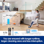 Tineco Smart Wet Dry Vacuum Cleaners, Floor Cleaner Mop 2-in-1 Cordless Vacuum for Multi-Surface, Lightweight and Handheld, Floor ONE S5 Combo