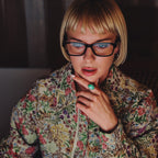 Amazon Echo Frames (newest model) + Echo Show 8 (newest model), Smart Glasses with Alexa, Rectangle frames in Classic Black with blue light filtering lenses