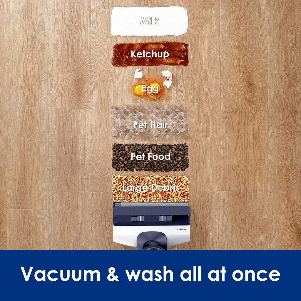 Tineco Smart Wet Dry Vacuum Cleaners, Floor Cleaner Mop 2-in-1 Cordless Vacuum for Multi-Surface, Lightweight and Handheld, Floor ONE S5 Combo